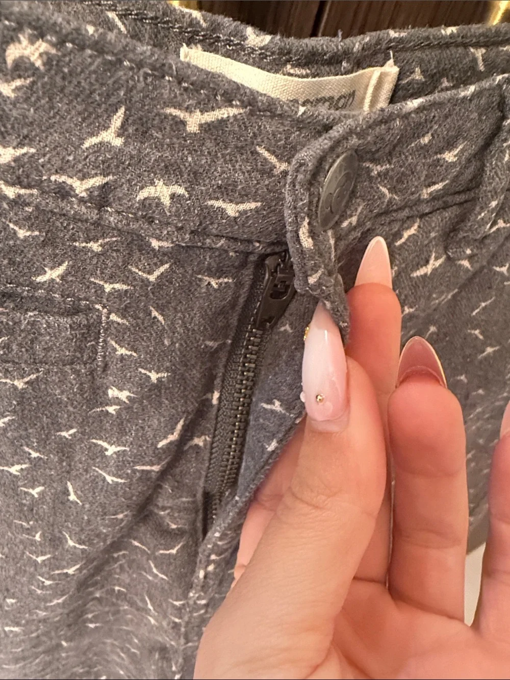 Appaman Gray Shorts with White Bird Print